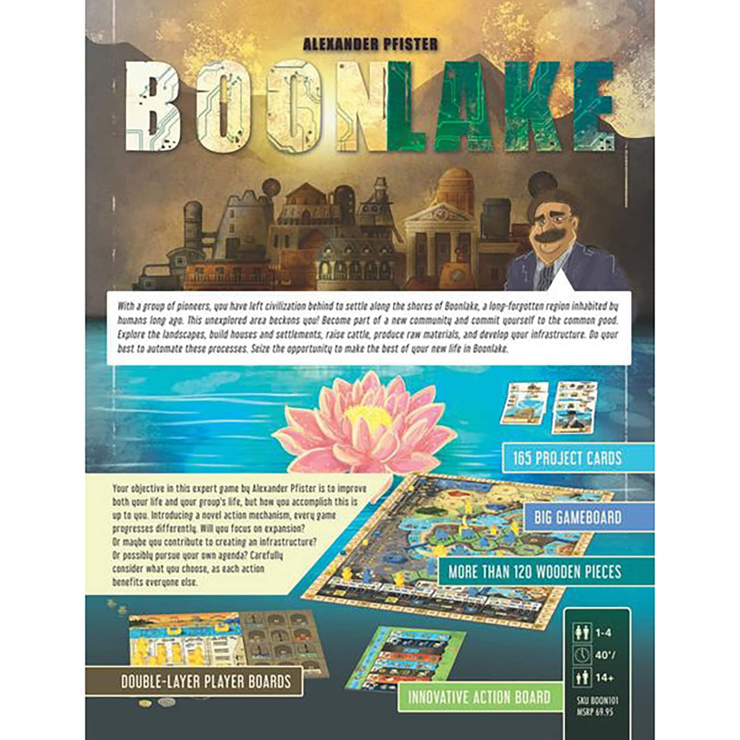 Capstone Games Boonlake: Hand Management & Exploration Strategy (1-4 Players)