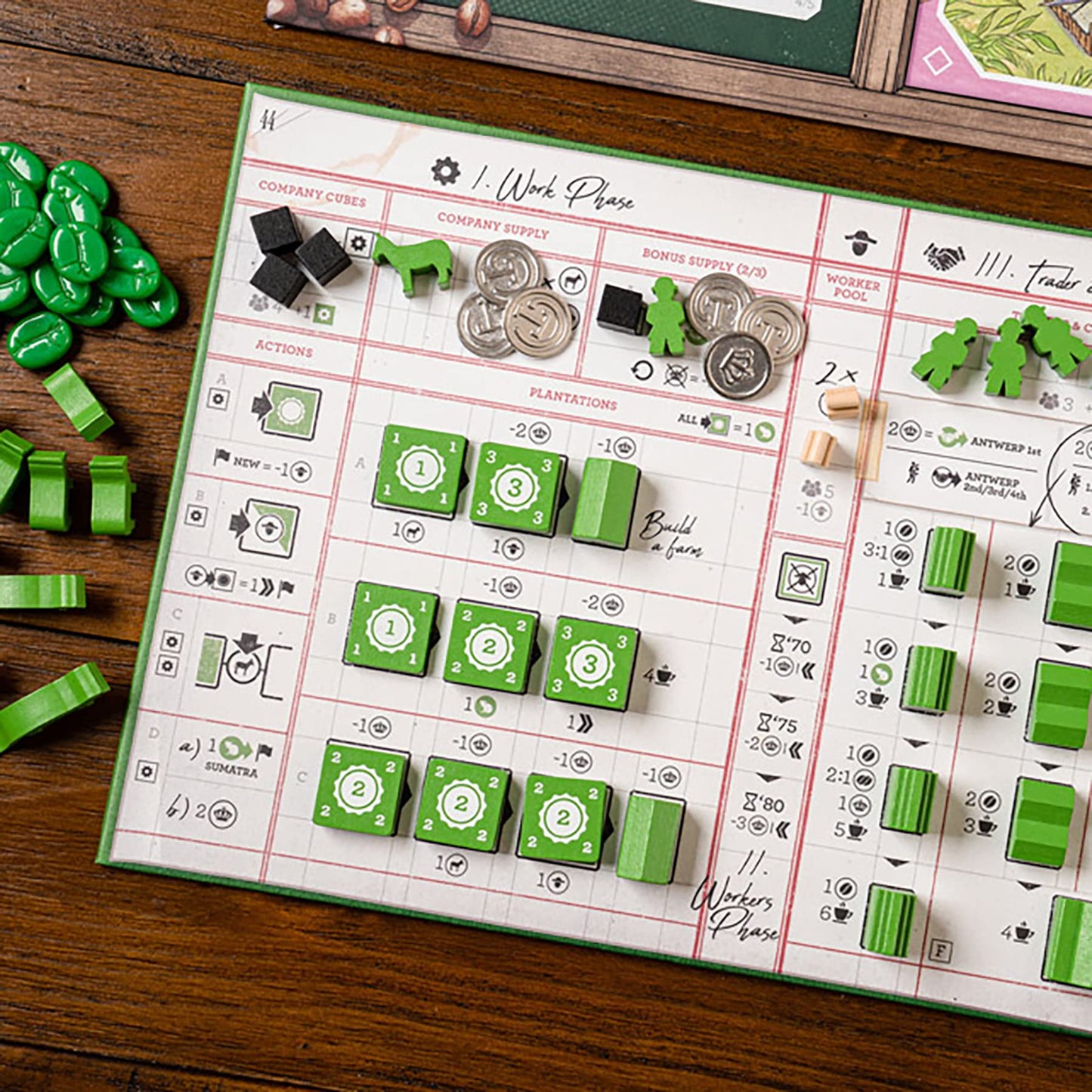 Capstone Games: Coffee Traders — Strategy Board Game for 3–5 Players (120 Min)
