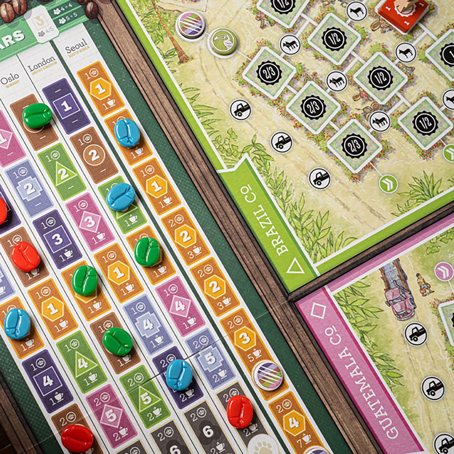 Capstone Games: Coffee Traders — Strategy Board Game for 3–5 Players (120 Min)