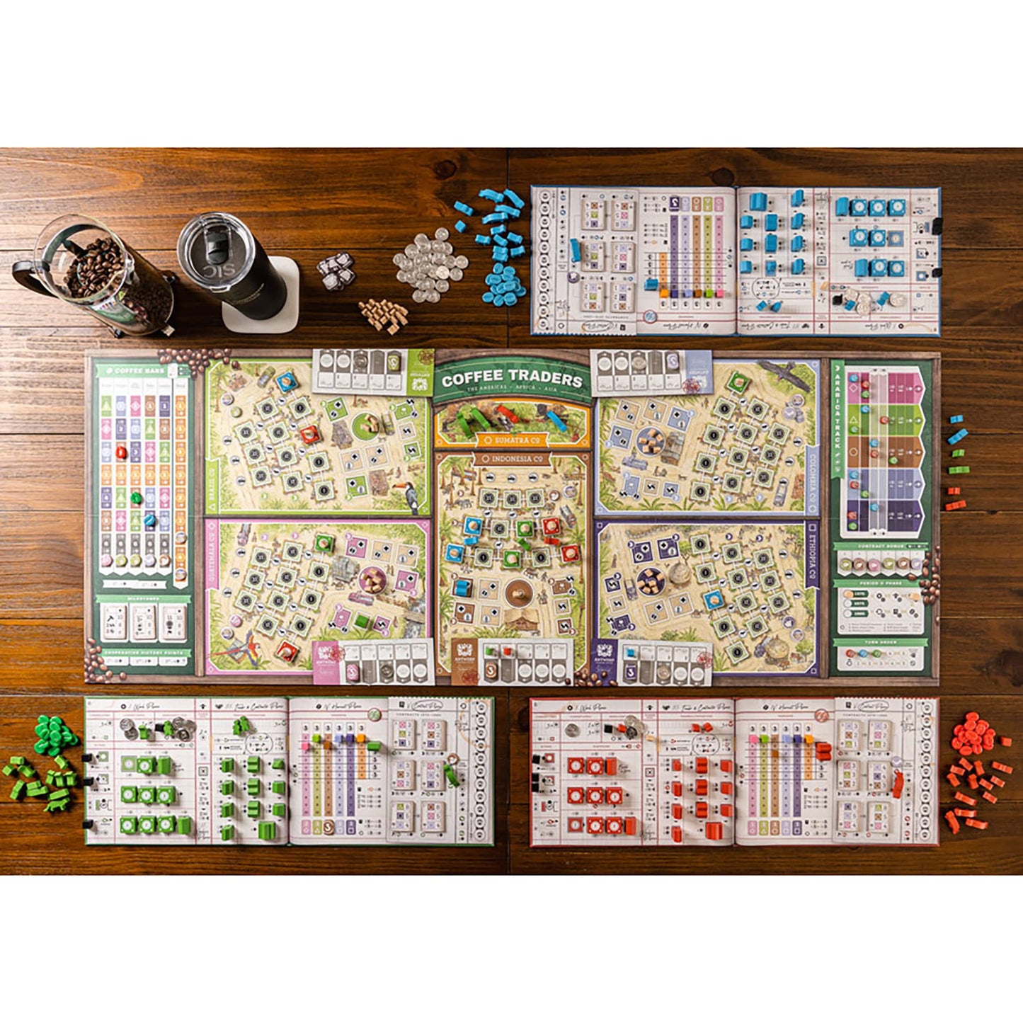 Capstone Games: Coffee Traders — Strategy Board Game for 3–5 Players (120 Min)
