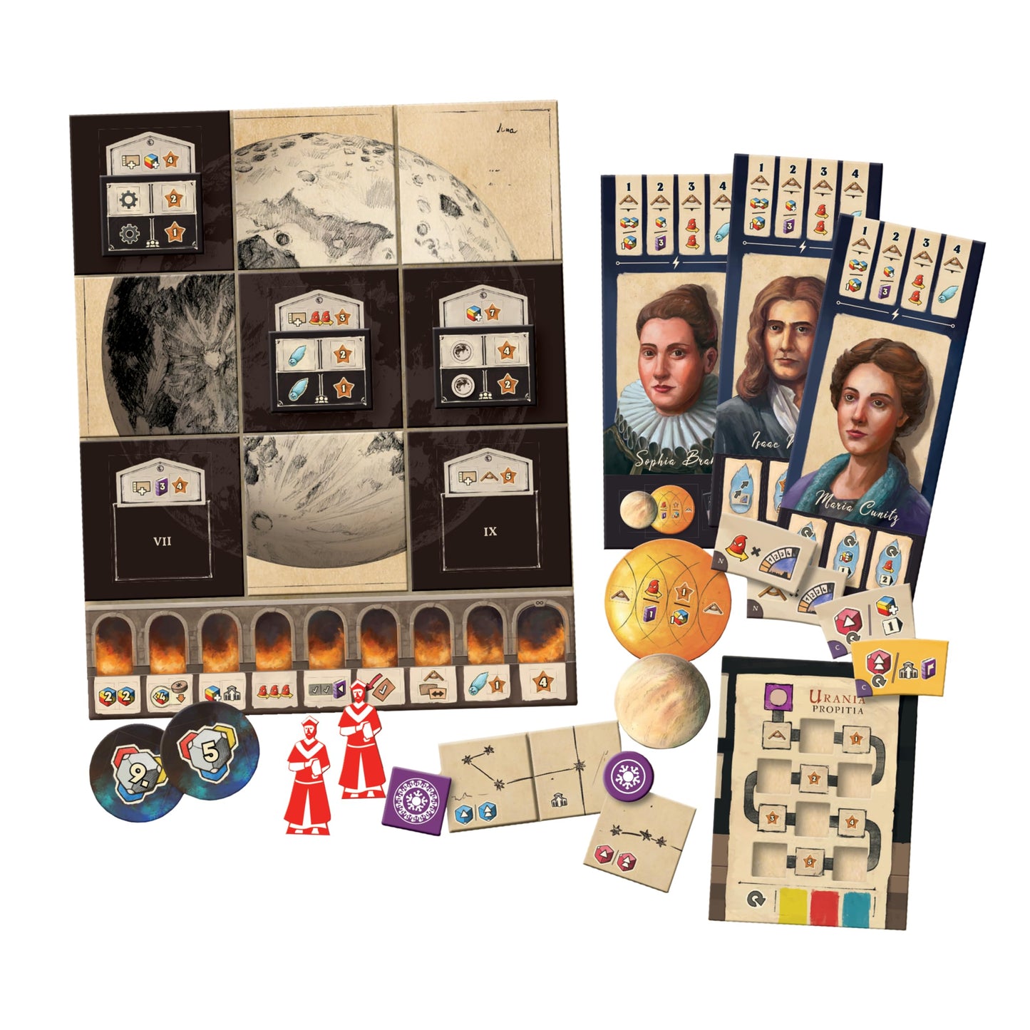 Capstone Games Galileo Galilei: Luna Expansion – Moon Discovery, New Characters & Grand Inquisitors | 1-4 Players