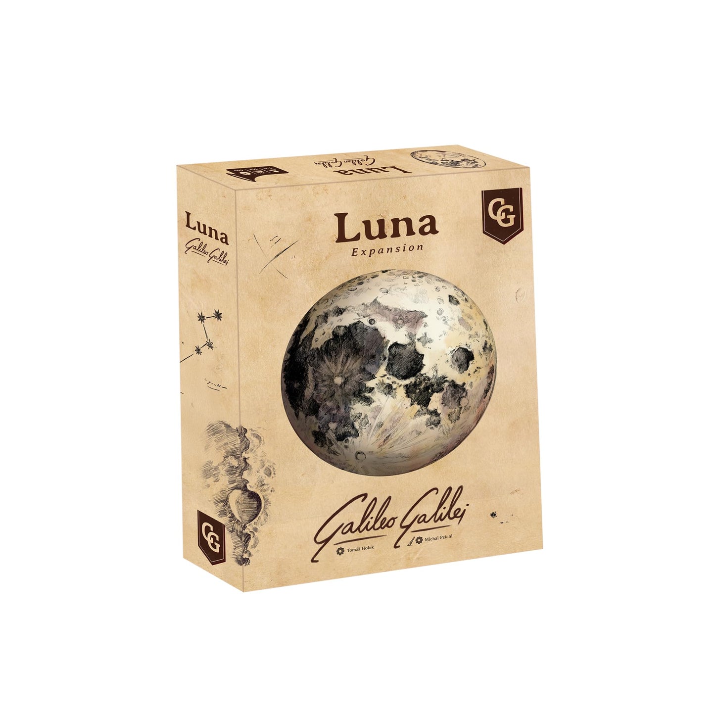 Capstone Games Galileo Galilei: Luna Expansion – Moon Discovery, New Characters & Grand Inquisitors | 1-4 Players