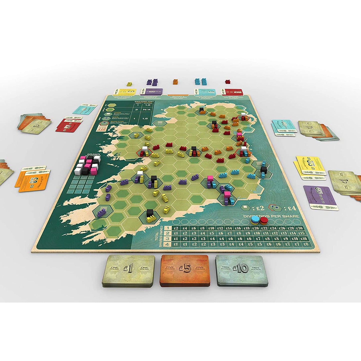 Capstone Games: Irish Gauge — Strategy Board Game for 3-5 Players, 60-Minute Play Time