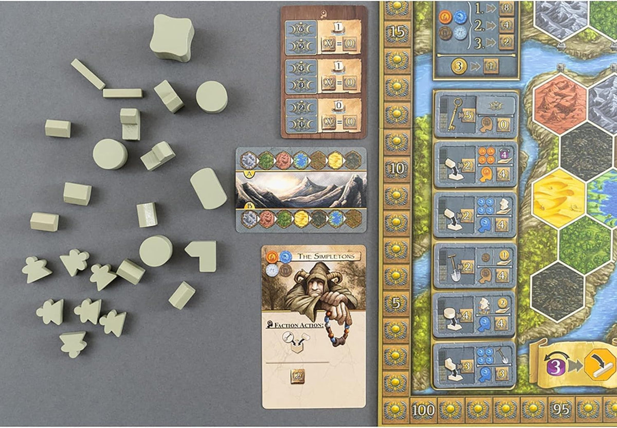 Capstone Games Terra Mystica Big Box – Base Game, Fire & Ice Expansion, Merchants of the Seas, Automa Solo Mode