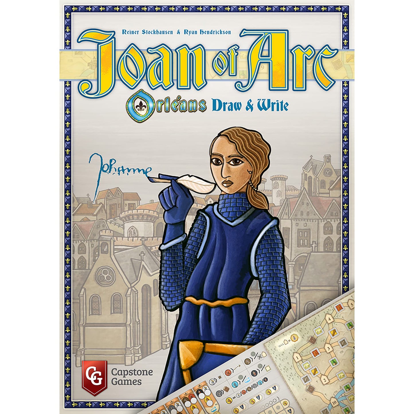 Capstone Games Joan of Arc: Orléans Draw & Write — 1–5 Players, 45 Min