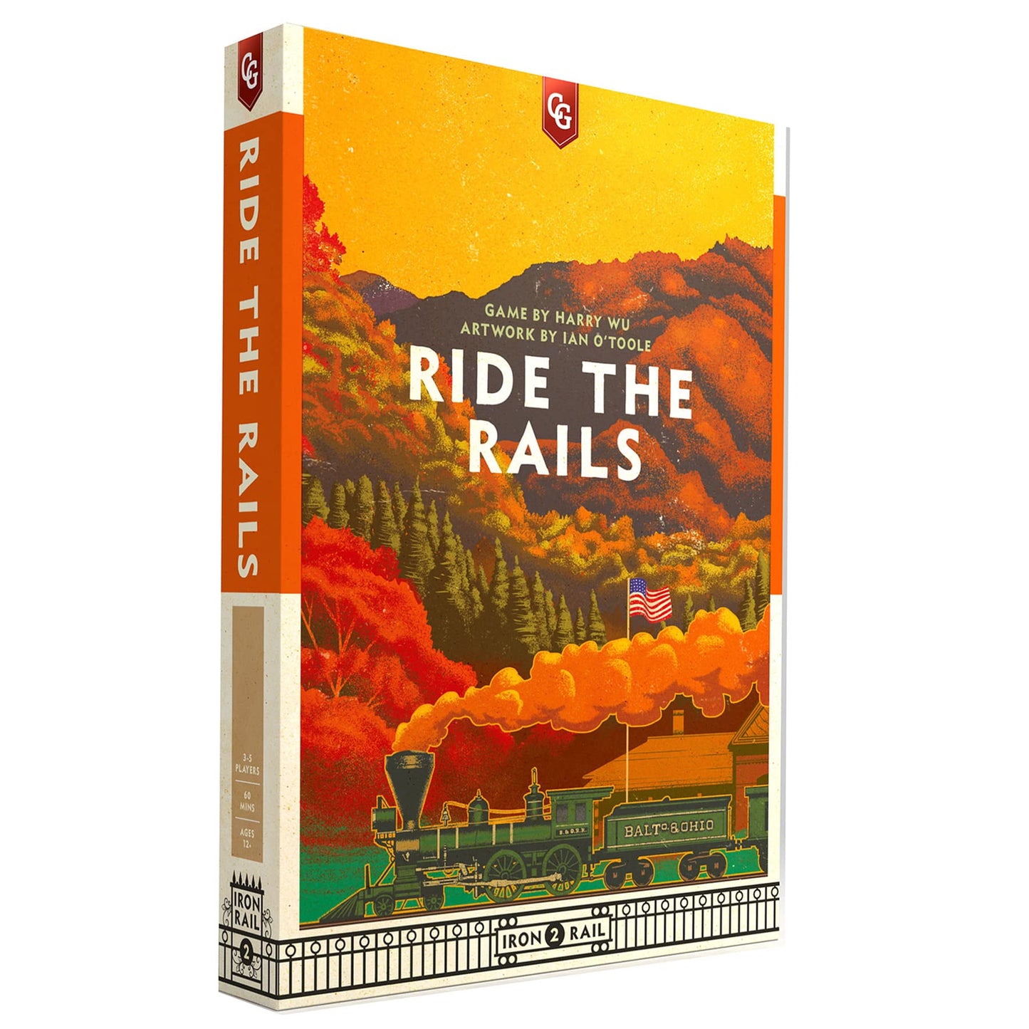 Capstone Games: Ride The Rails | Core Strategy Board Game for 3-5 Players | 60 Minute Play