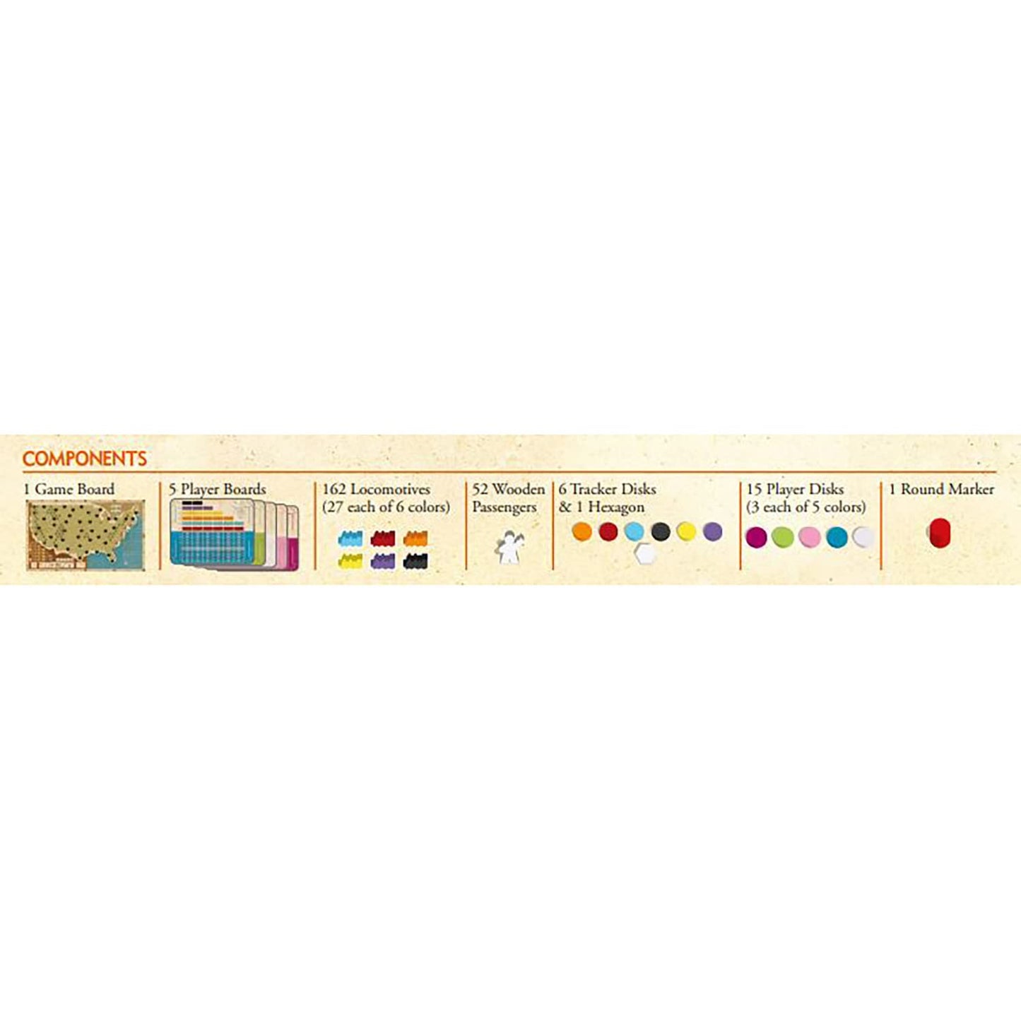 Capstone Games: Ride The Rails | Core Strategy Board Game for 3-5 Players | 60 Minute Play