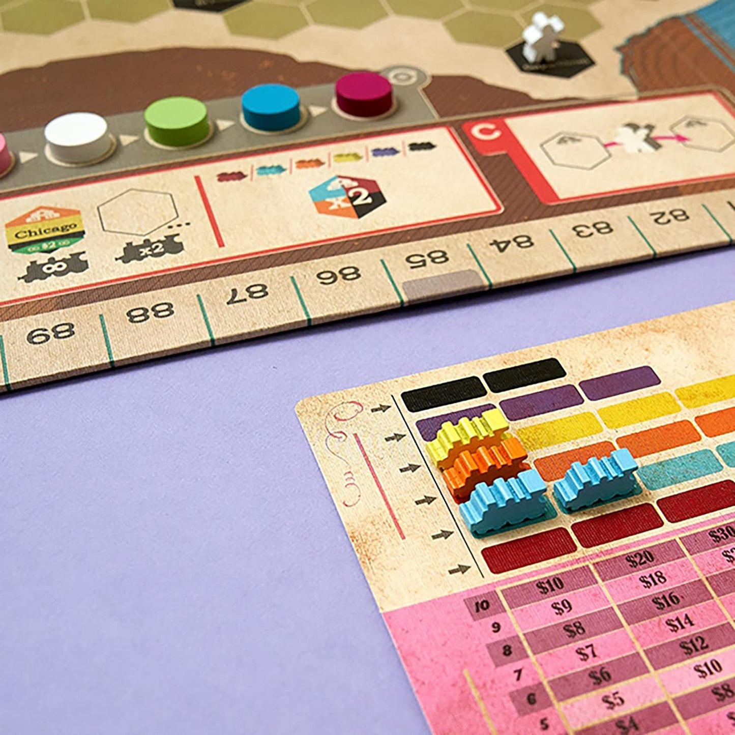 Capstone Games: Ride The Rails | Core Strategy Board Game for 3-5 Players | 60 Minute Play