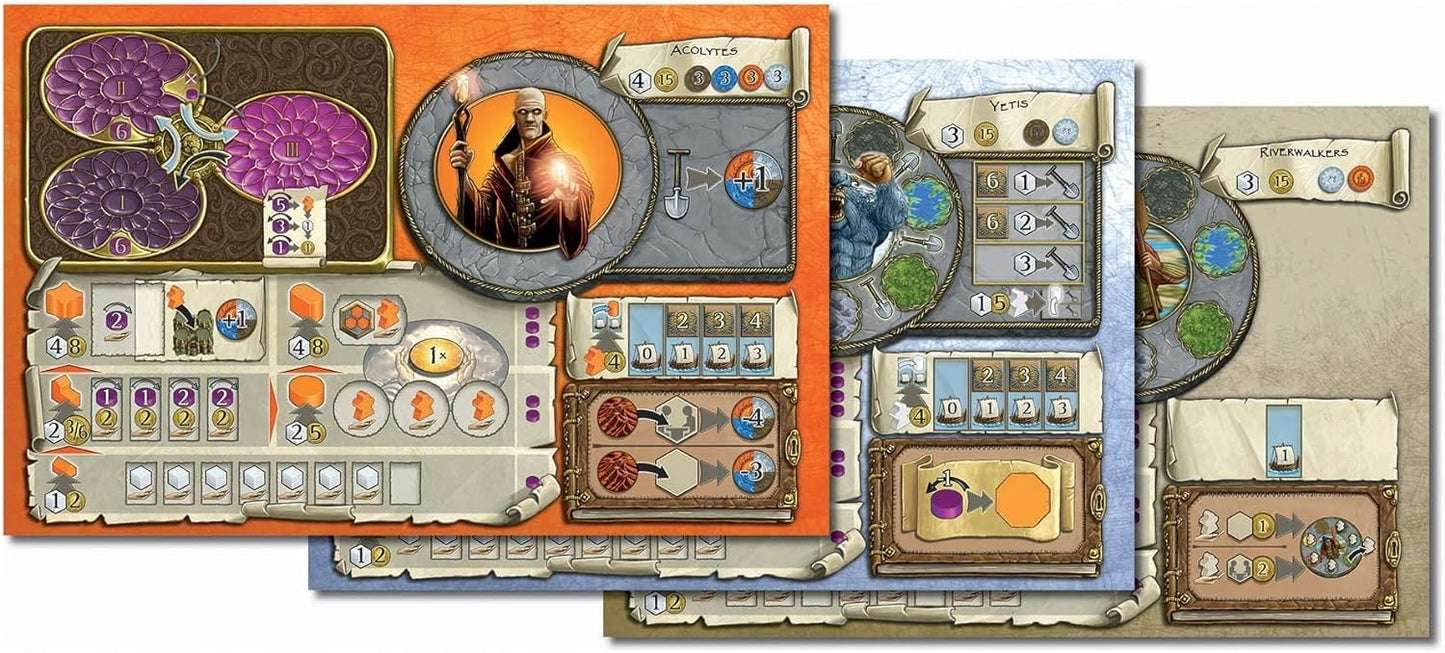 Capstone Games Terra Mystica Fire and Ice Expansion – 6 New Factions, New Board, Strategy Game (Core Required) | Ages 14+