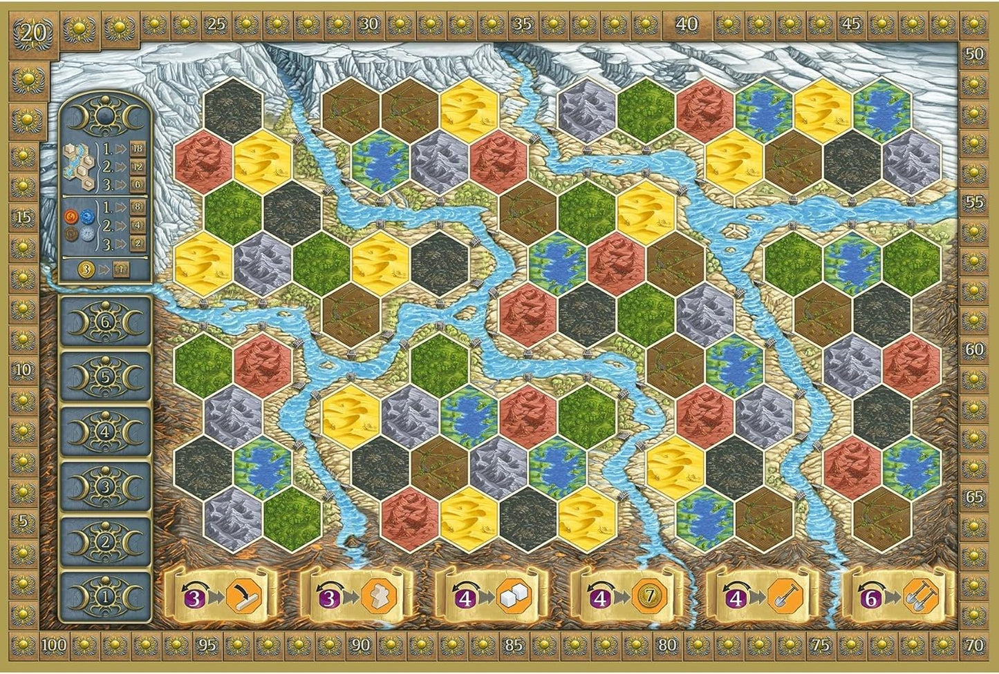 Capstone Games Terra Mystica Fire and Ice Expansion – 6 New Factions, New Board, Strategy Game (Core Required) | Ages 14+