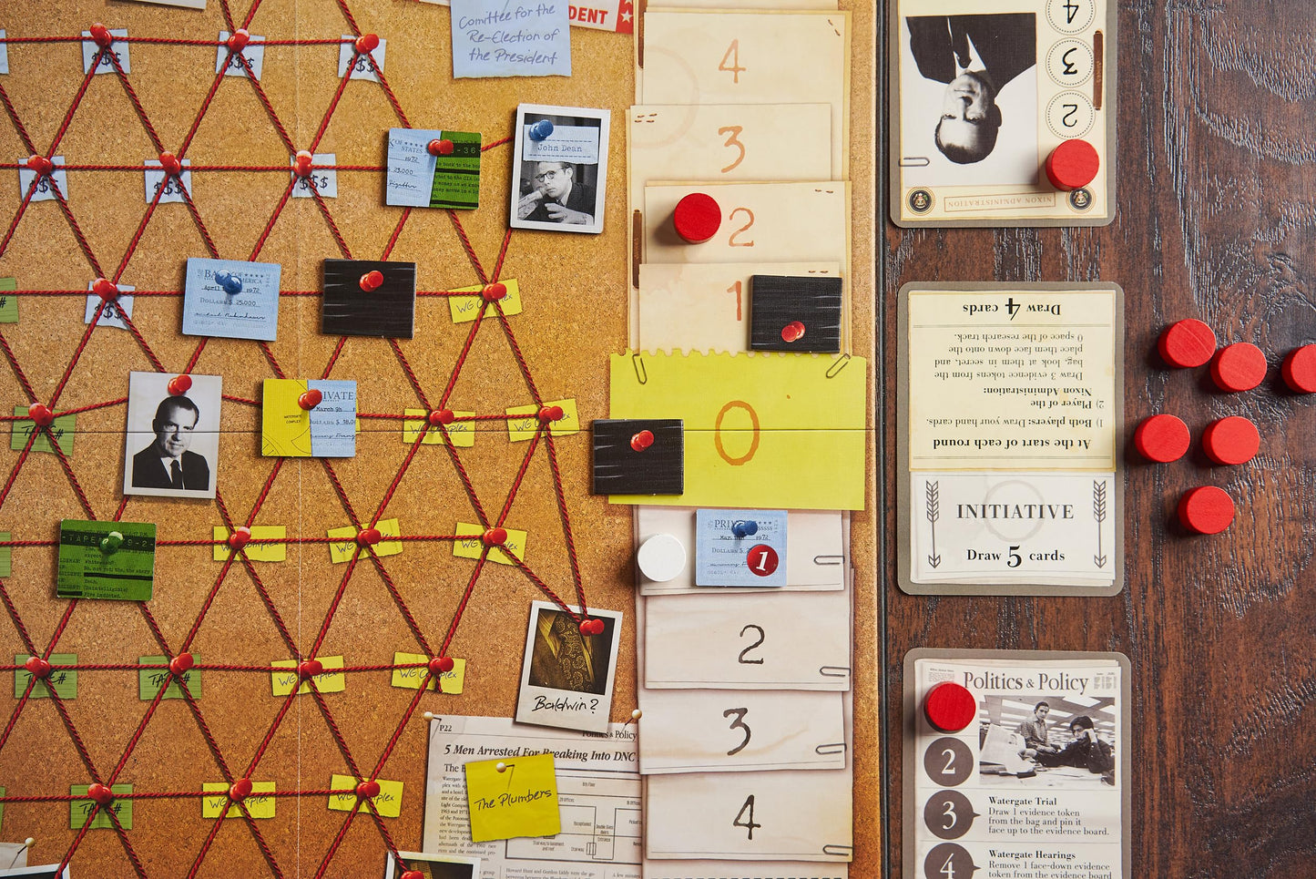 Capstone Games Watergate: Strategy Board Game for 2 Players – 30–60 Minute Playtime, Ages 12+