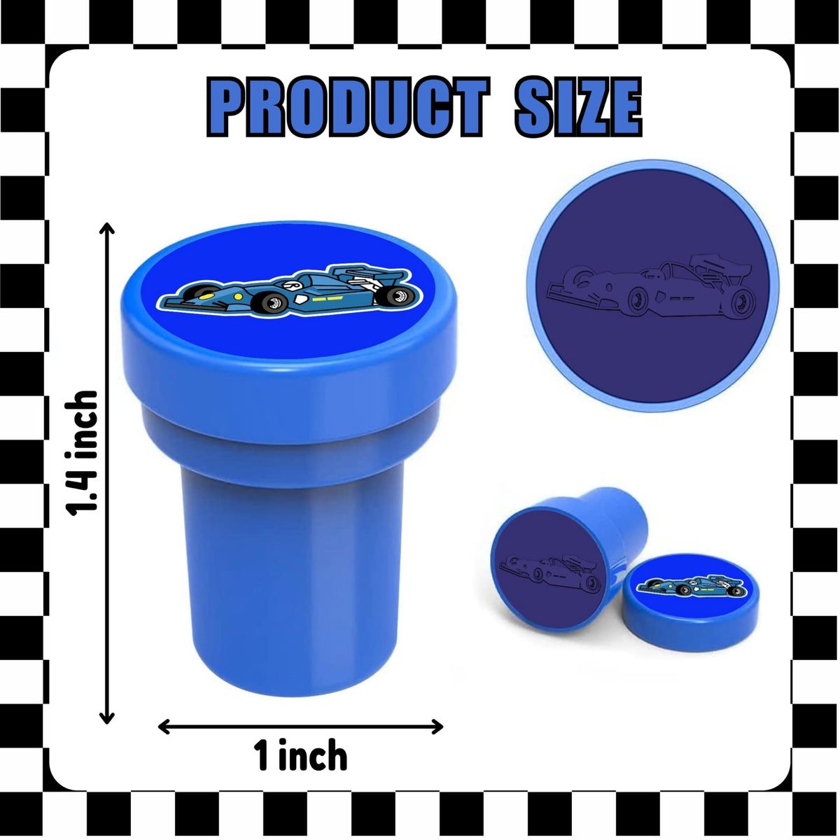 Car and Truck Stamps for Kids – 12pc Self-Inking Stampers for Party Favors & Crafts