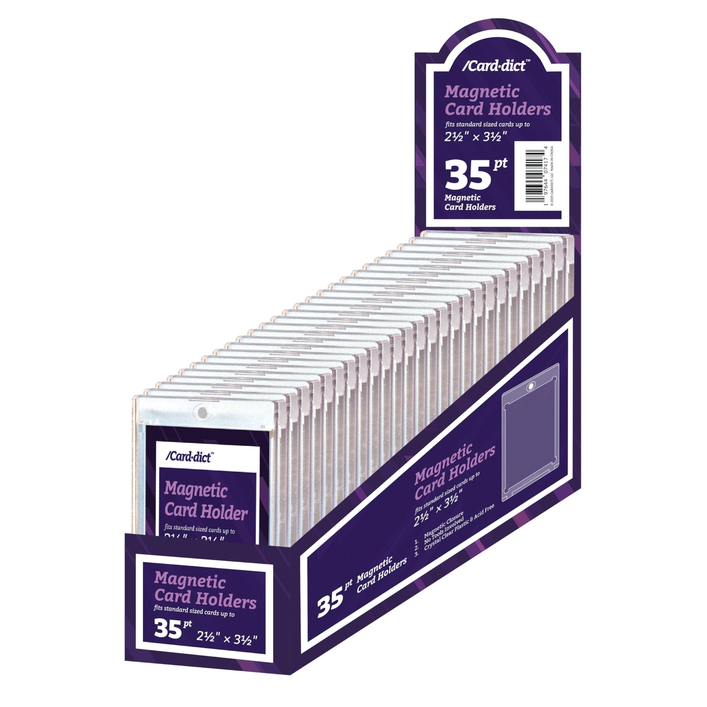 CARD·DICT 25ct Magnetic Card Holder — One-Touch Closure for Trading Cards