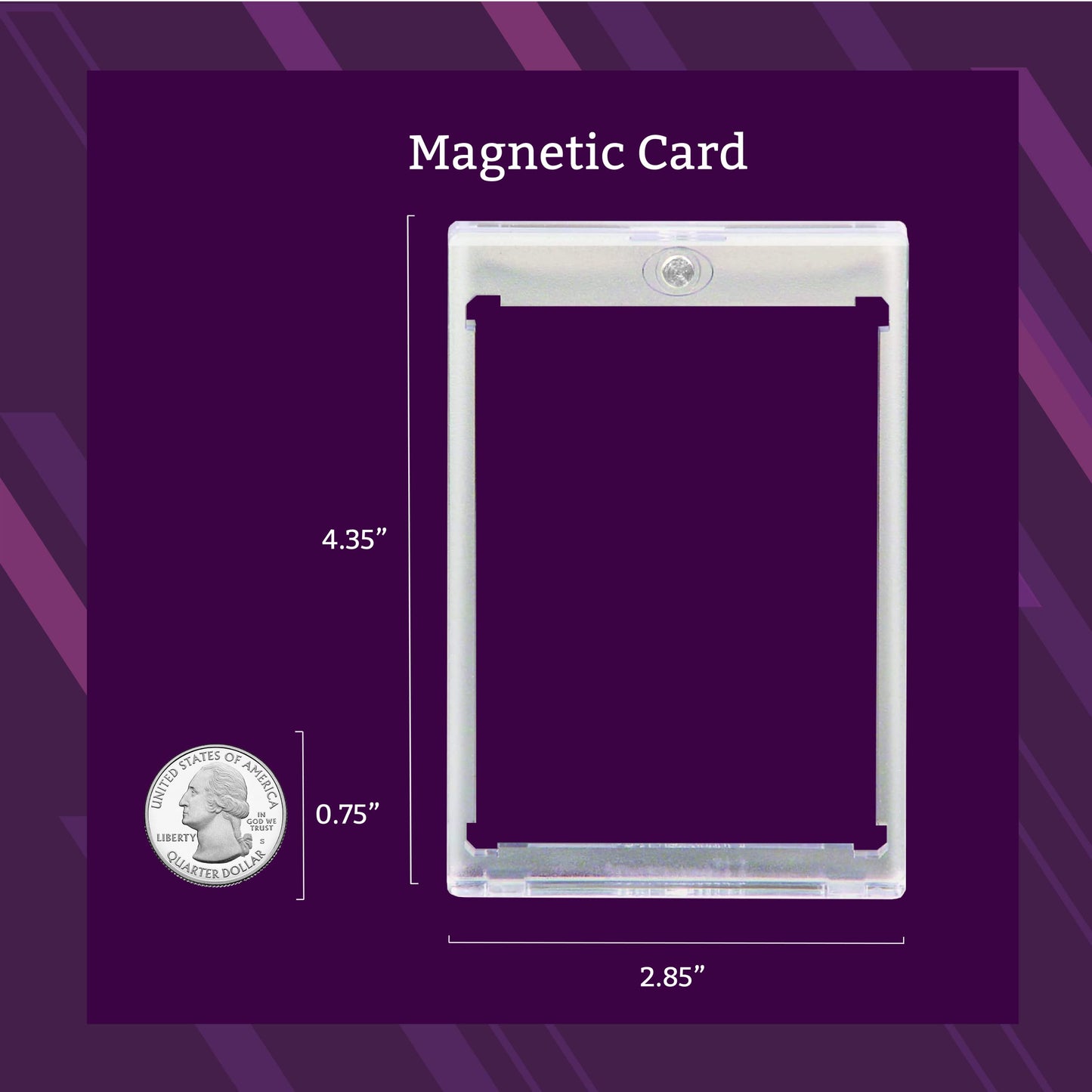 CARD·DICT 25ct Magnetic Card Holder — One-Touch Closure for Trading Cards