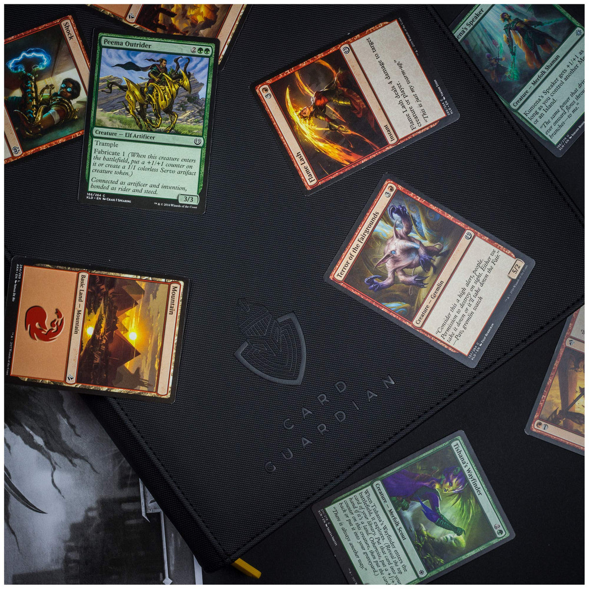 Card Guardian - 9 Pocket Premium Black Card Binder with Zipper for 360 Cards | TCG Binder