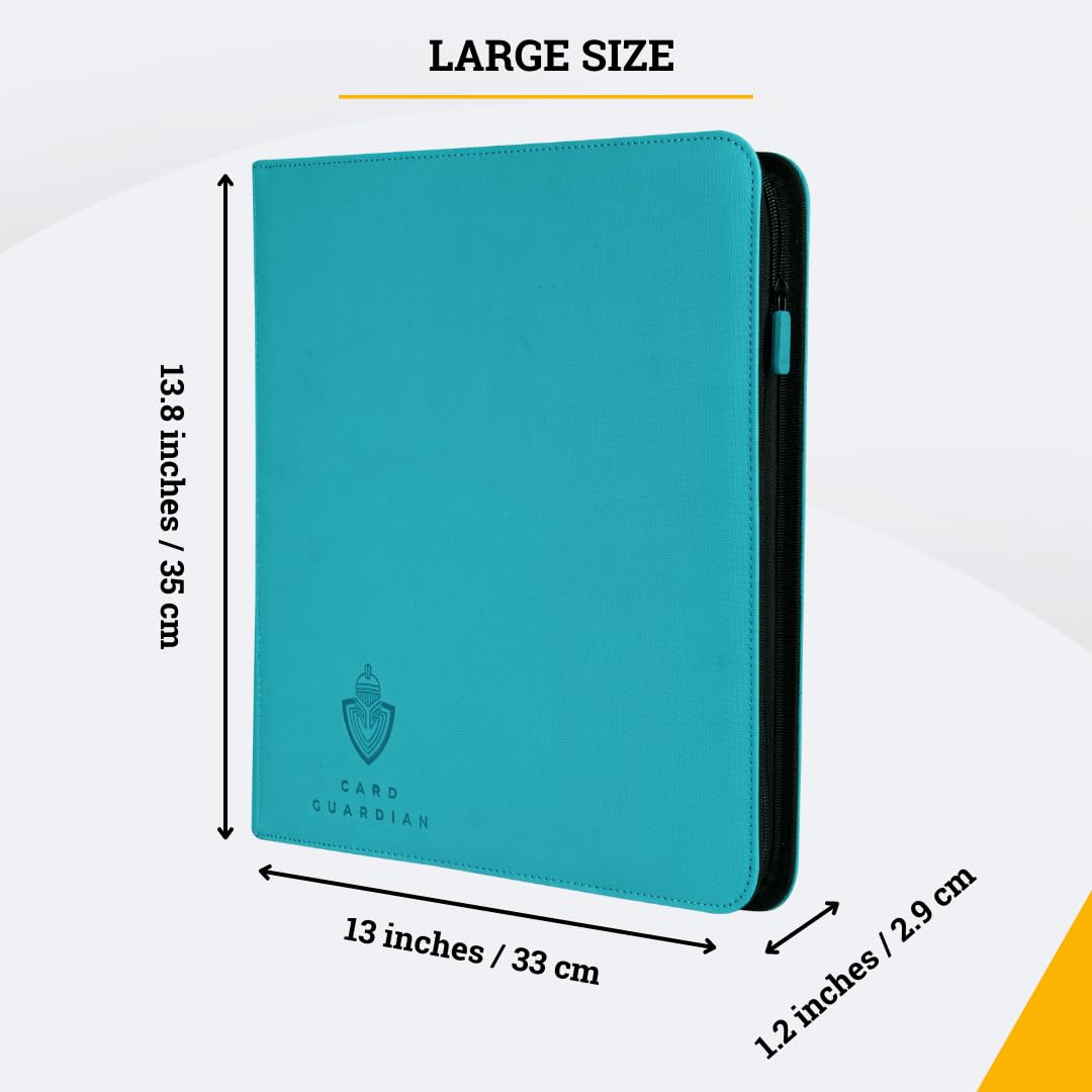 Card Guardian 12-Pocket Zipper Binder for 480 Cards – Teal