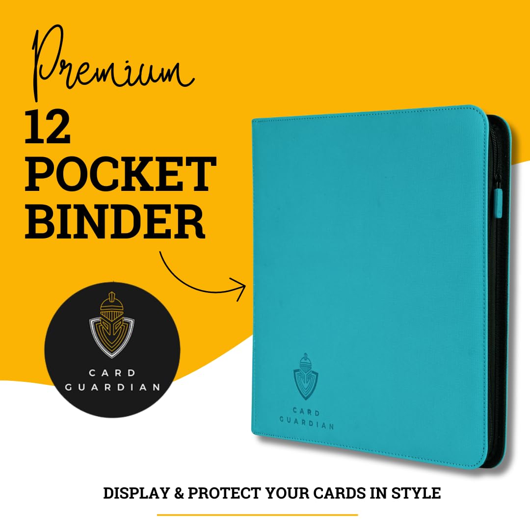 Card Guardian 12-Pocket Zipper Binder for 480 Cards – Teal