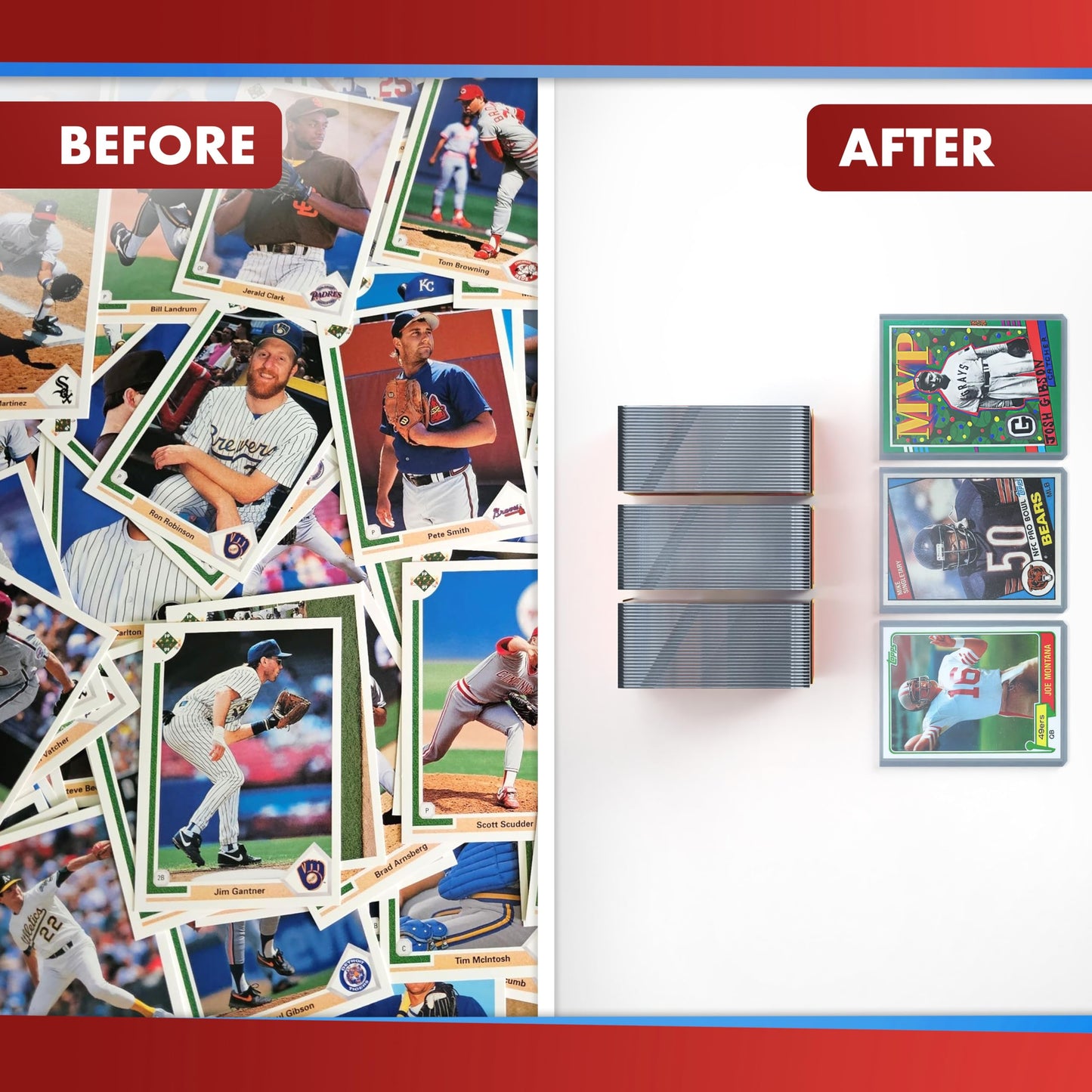 Cardboard Gold 35pt Top Loaders for Cards – 1000 Count | Premium 3x4 Inch Trading Card Protectors