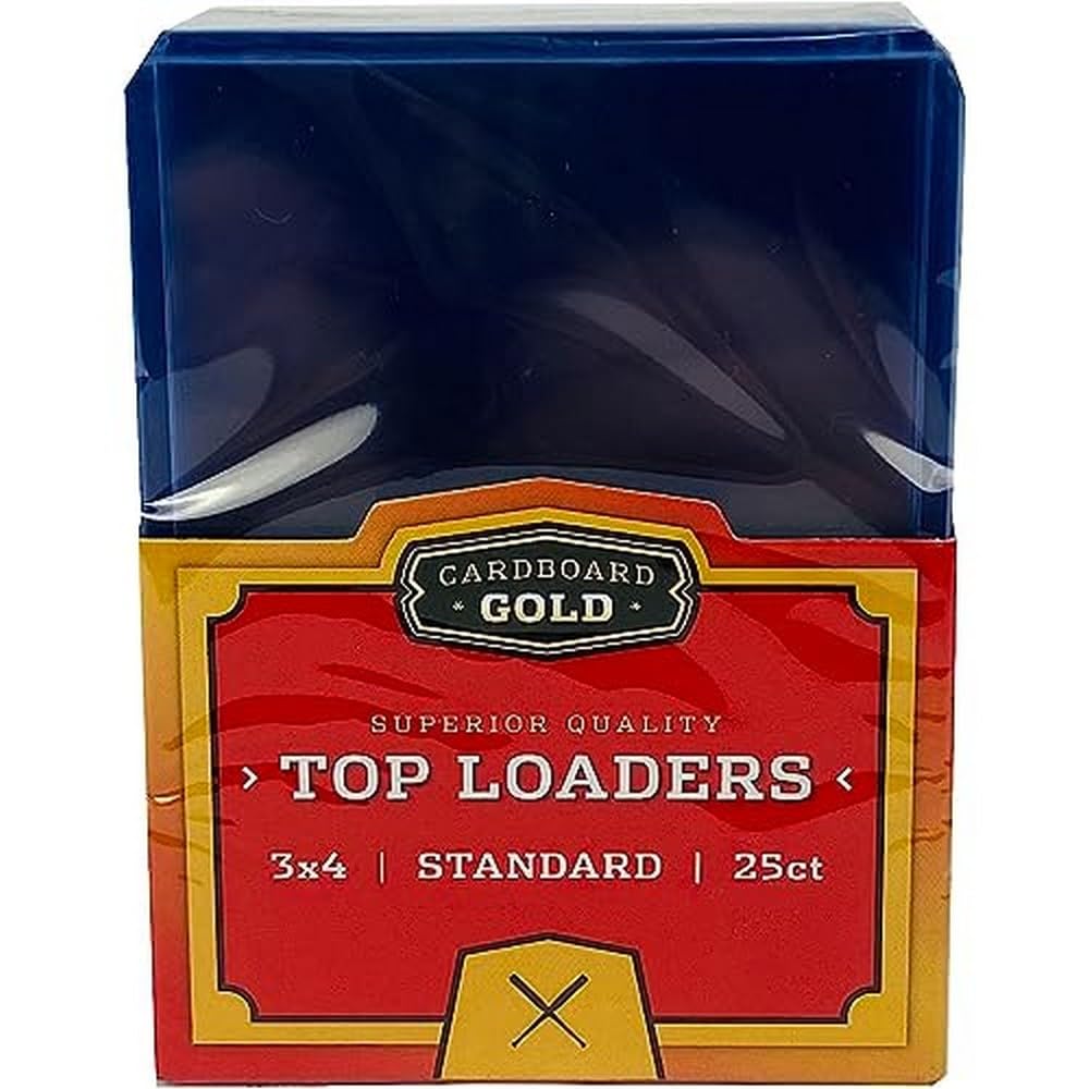 Cardboard Gold - 35pt Top Loaders for Cards - 25 Count - Premium 3x4 Inch Trading Card Toploaders