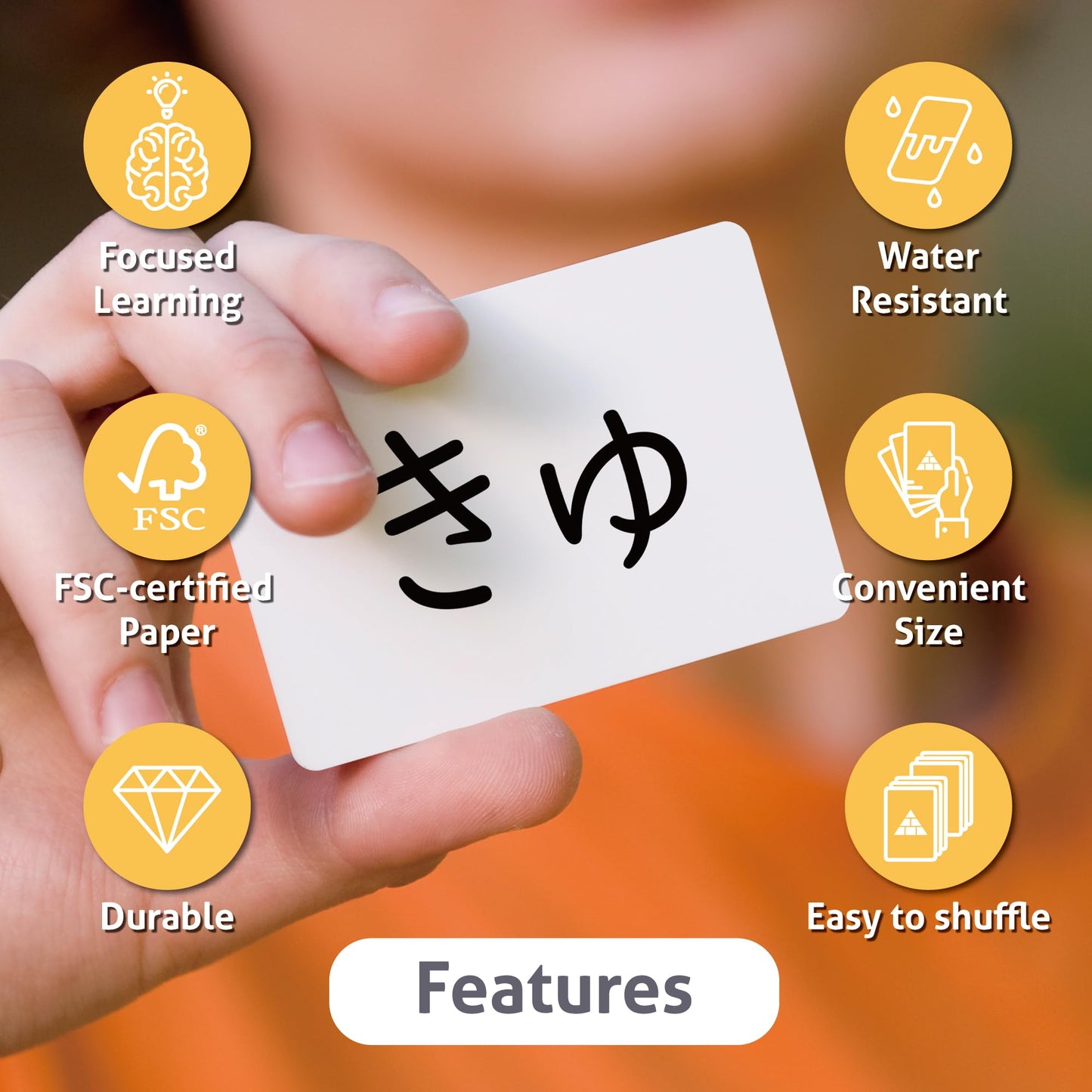 CARDDIA Japanese Hiragana Flashcards – Stroke Order, Hepburn Romaji & Example Words | Beginner Friendly