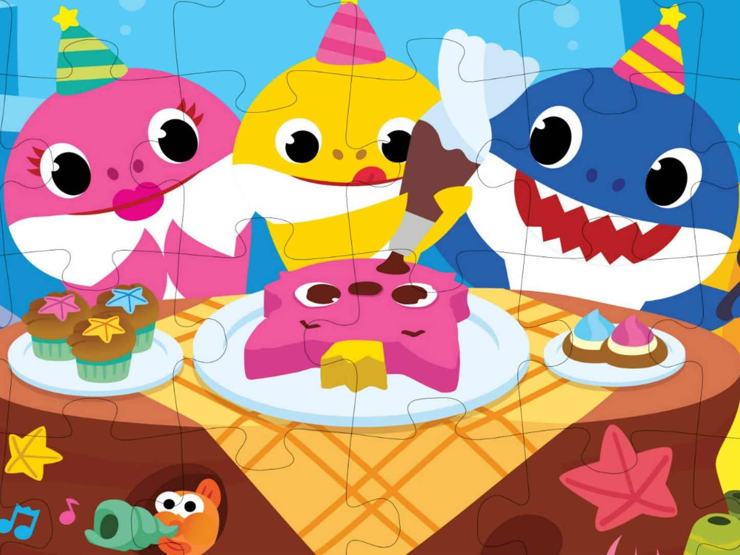 Cardinal Baby Shark 24pc Floor Puzzle – Multi Colour, 18x24 in