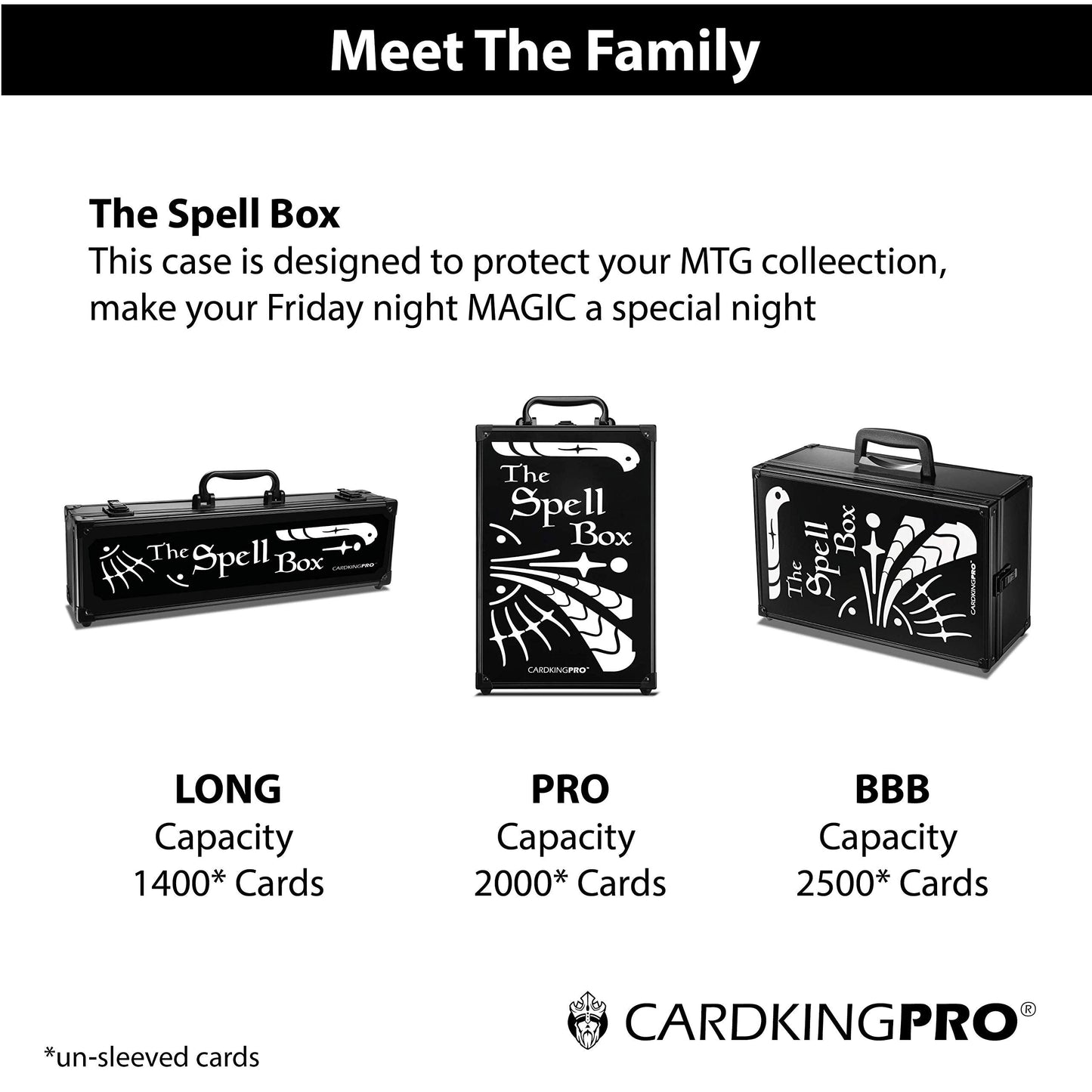 CardKingPro Game Card Storage Case (MTG Edition) – 1400 Cards, 8 Dividers