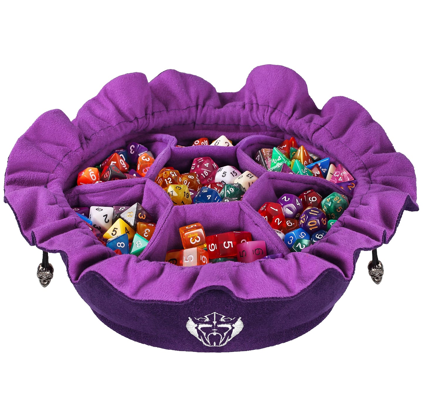 CardKingPro Immense Dice Bag with Pockets – Purple, 150+ Dice Capacity, UK Design