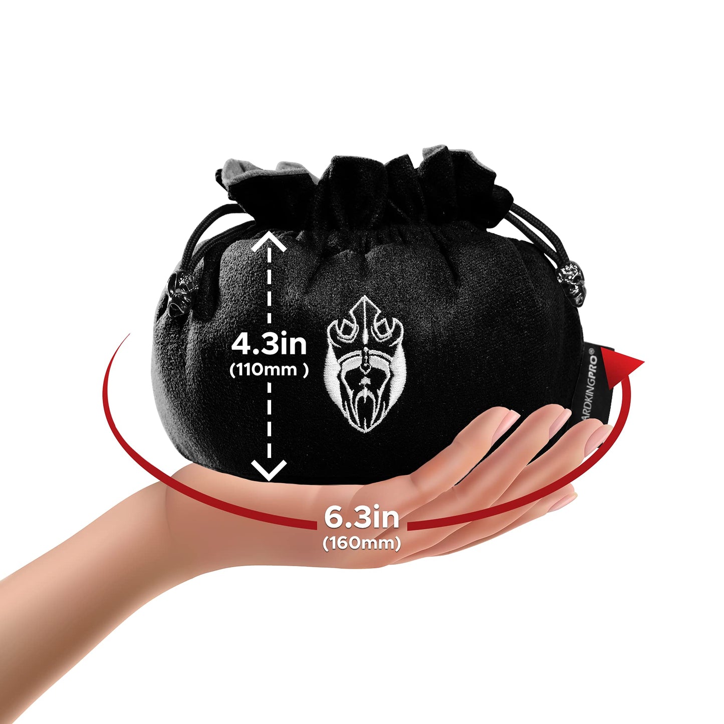 CardKingPro Immense Dice Bags with Pockets - Black - 150+ Dice Capacity - UK Patented Design