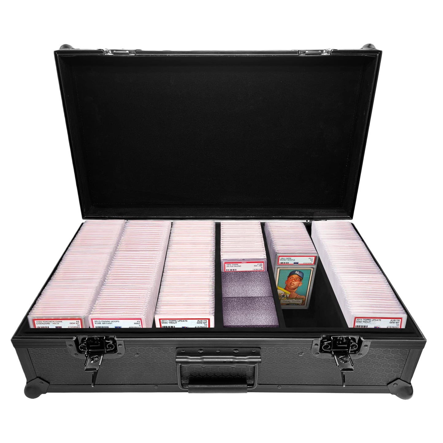 CardKingPro KingCollector: Hard Storage Case for 250+ Graded Cards – Lockable, Foam-Block Protection