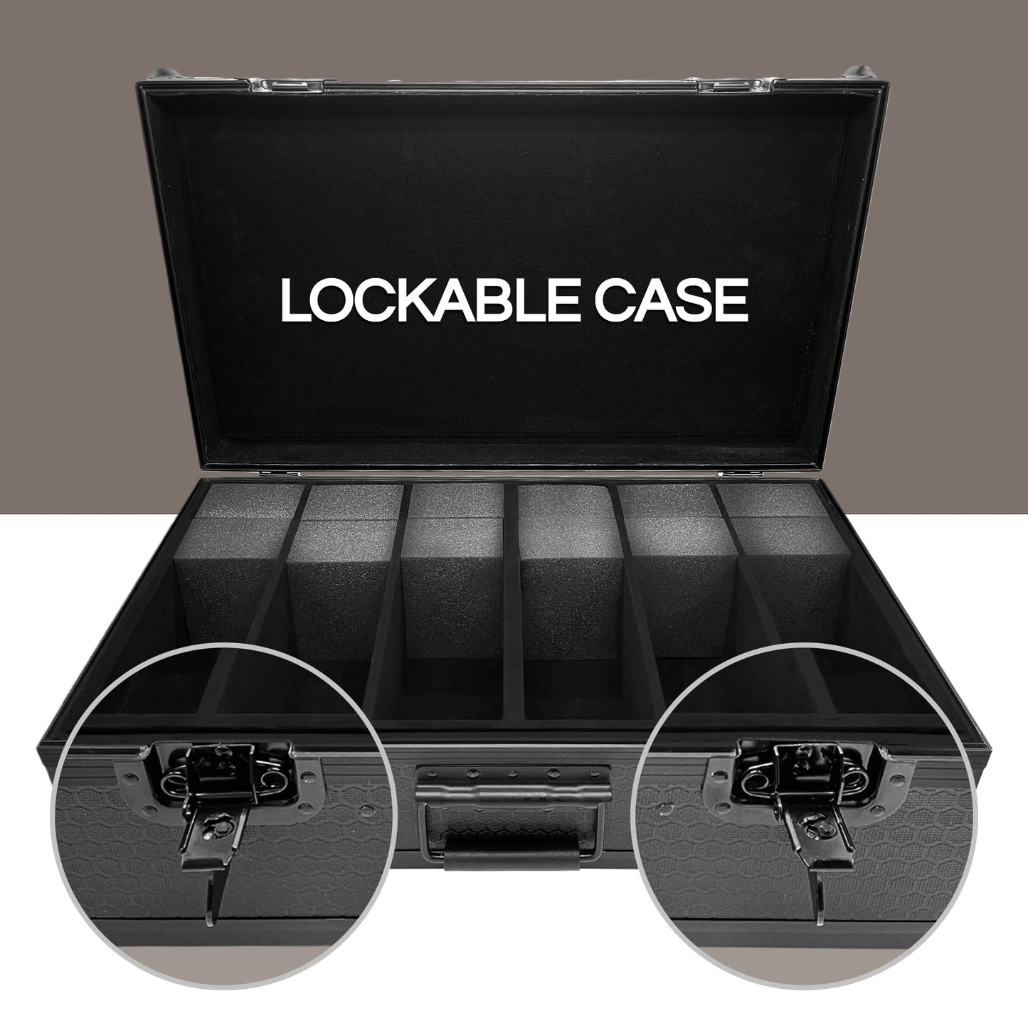 CardKingPro KingCollector: Hard Storage Case for 250+ Graded Cards – Lockable, Foam-Block Protection