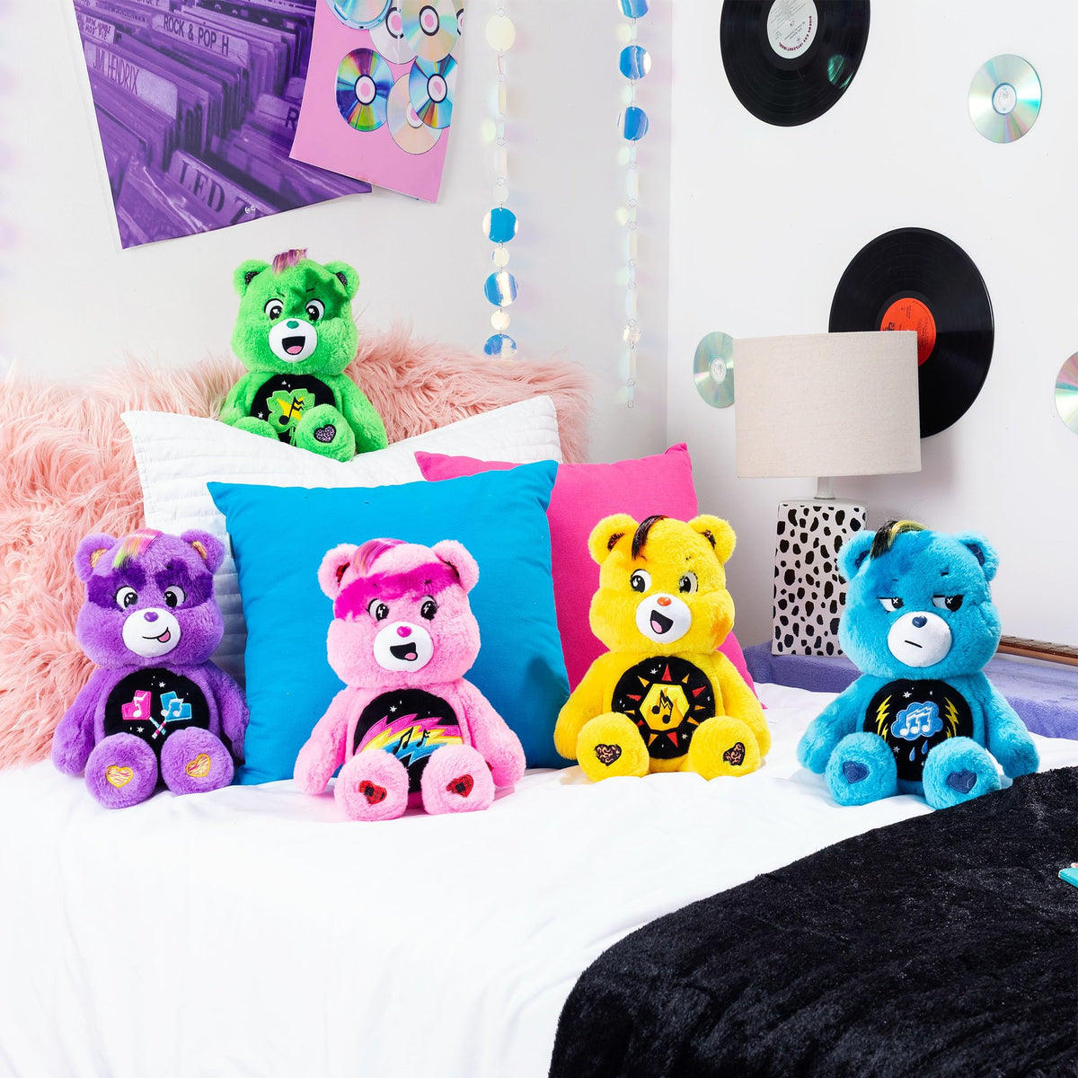 Care Bears - 14\" Rock-a-Lot Theme Plush - Medium Size - Good Luck Bear
