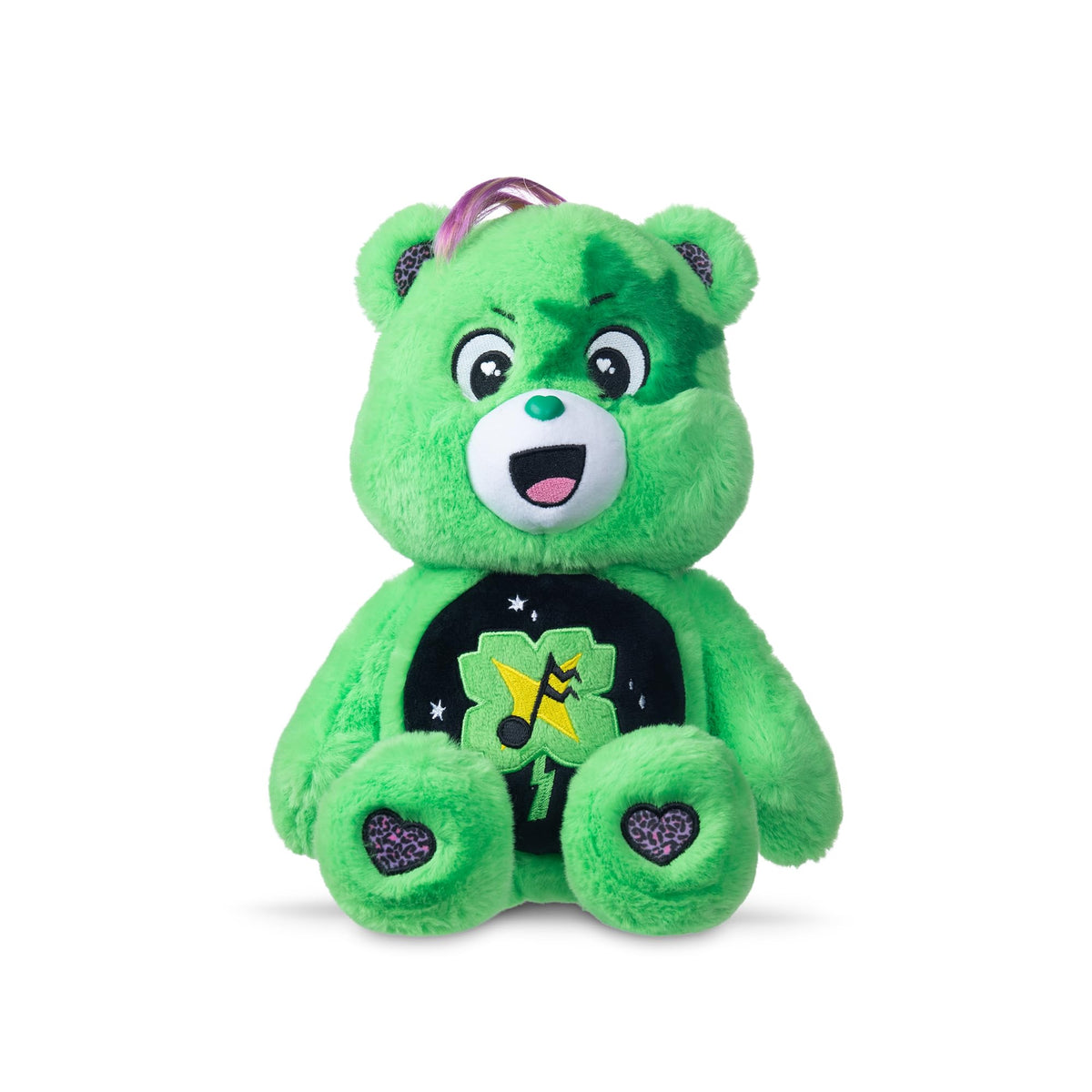 Care Bears - 14\" Rock-a-Lot Theme Plush - Medium Size - Good Luck Bear