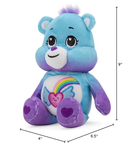 Care Bears Dream Bright Bear Small Glitter Bean Plush – Soft Cuddly Toy
