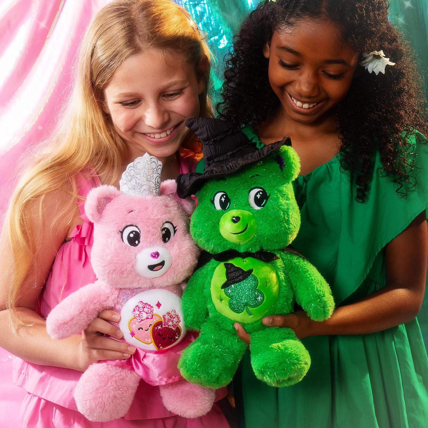 Care Bears x Wicked 2-Pack: Love-a-Lot Bear as Glinda & Good Luck Bear as Elphaba