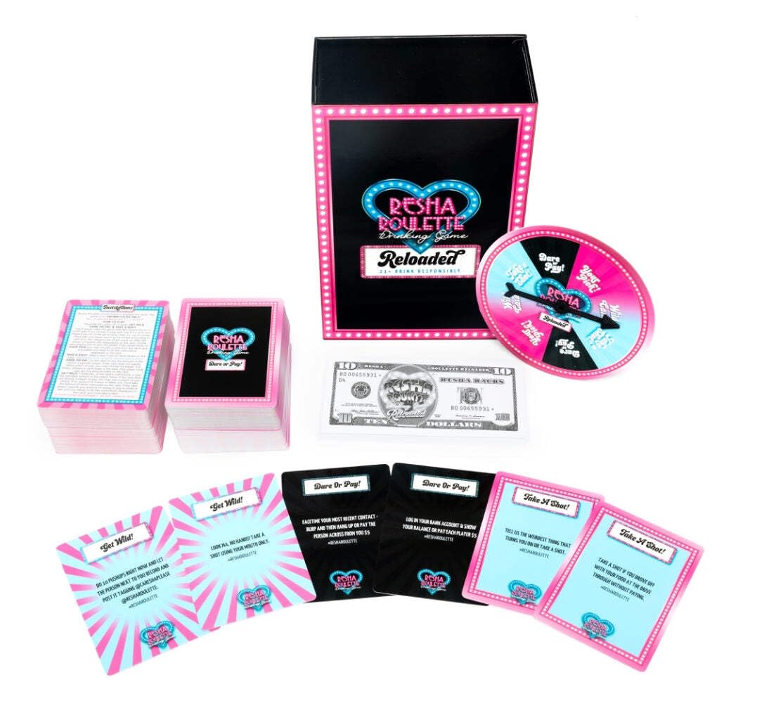 Caresha Please Resha Roulette Drinking Game Reloaded – 21+ Spinner, Dare Cards & Play Money
