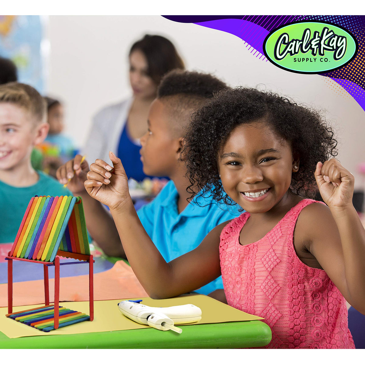 Carl & Kay Supply Co. Arts and Crafts Kit for Kids — 1450+ Pieces for Ages 4–8