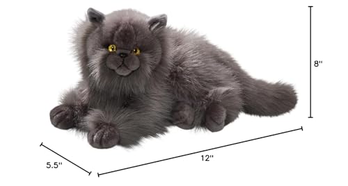 Carl Dick Cat Plush Toy — Persian Gray, 12in (30 cm) Soft Stuffed Animal