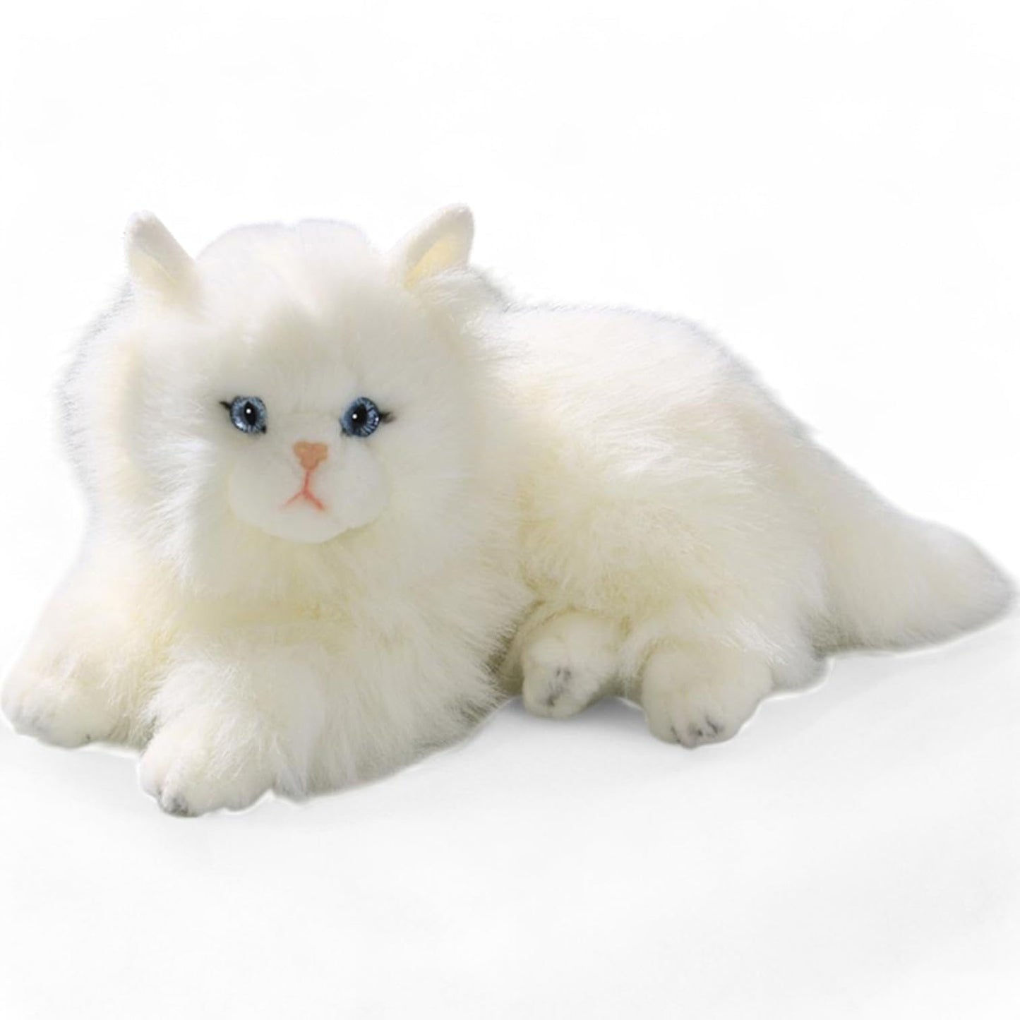 Carl Dick Persian White Cat Plush Toy 12in – Soft, Safe, Hand-Washable Stuffed Animal