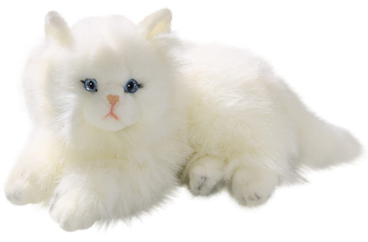 Carl Dick Persian White Cat Plush Toy 12in – Soft, Safe, Hand-Washable Stuffed Animal