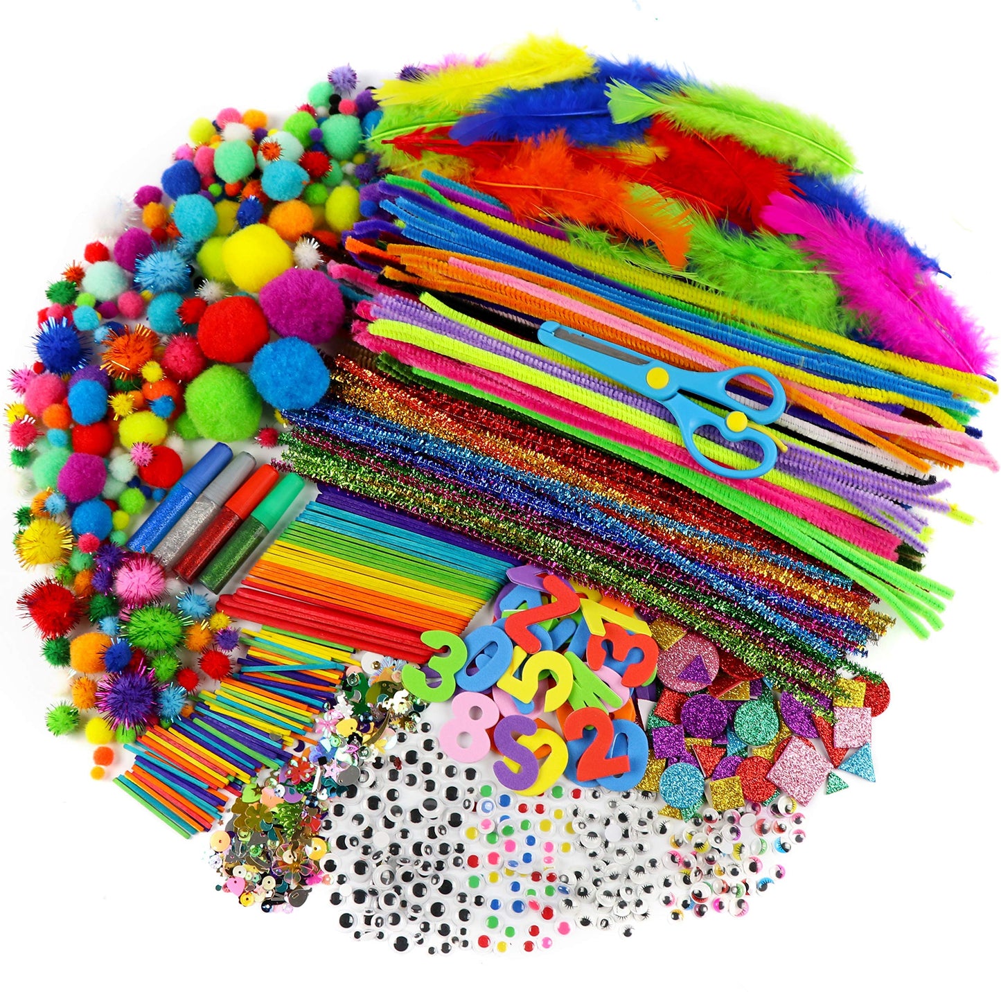 Carl & Kay Supply Co. Mega Arts & Crafts Kit for Kids — Portable Craft Bag, 150+ Supplies, Ages 4–8