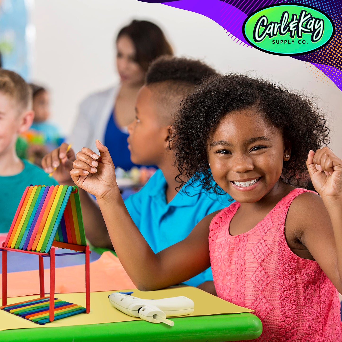 Carl & Kay Arts & Crafts Kit for Kids — All-In-One Craft Supplies Set