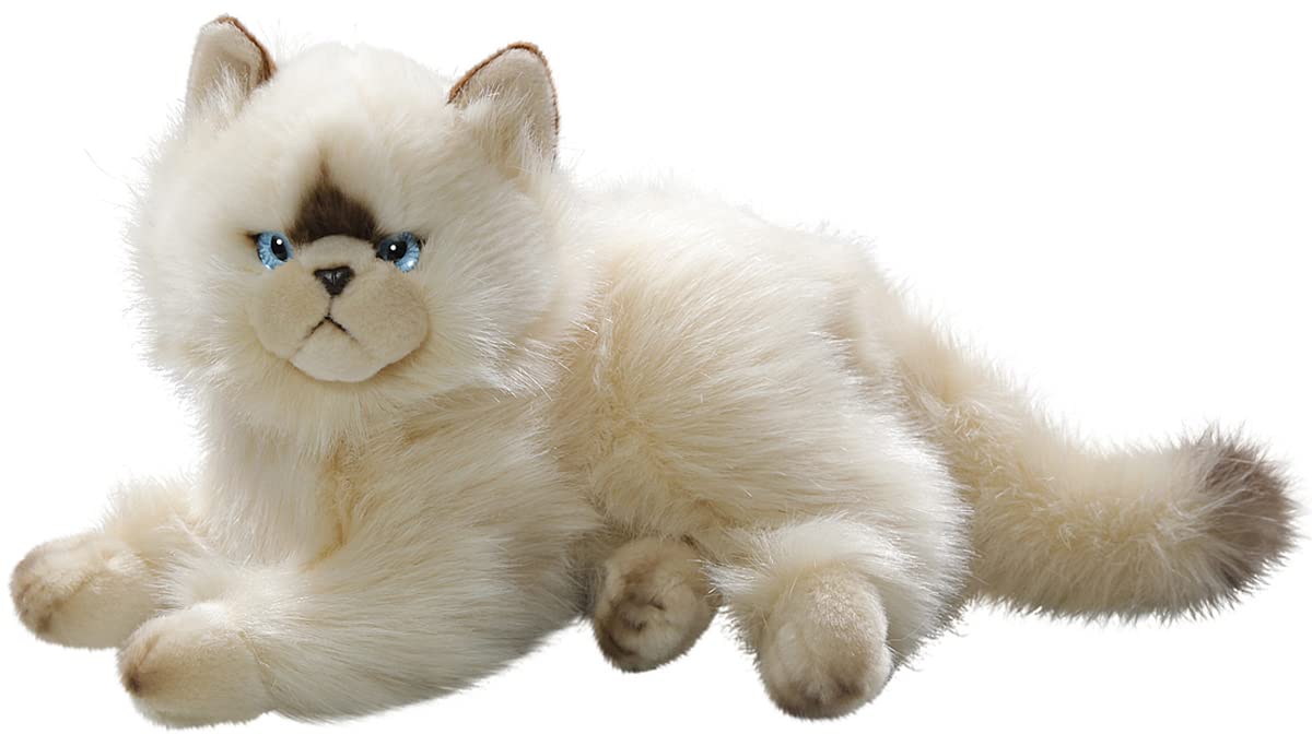 Carl Dick Cat – Himalayan Chocolate Point Plush Toy, 12 in / 30 cm, Soft & Safe