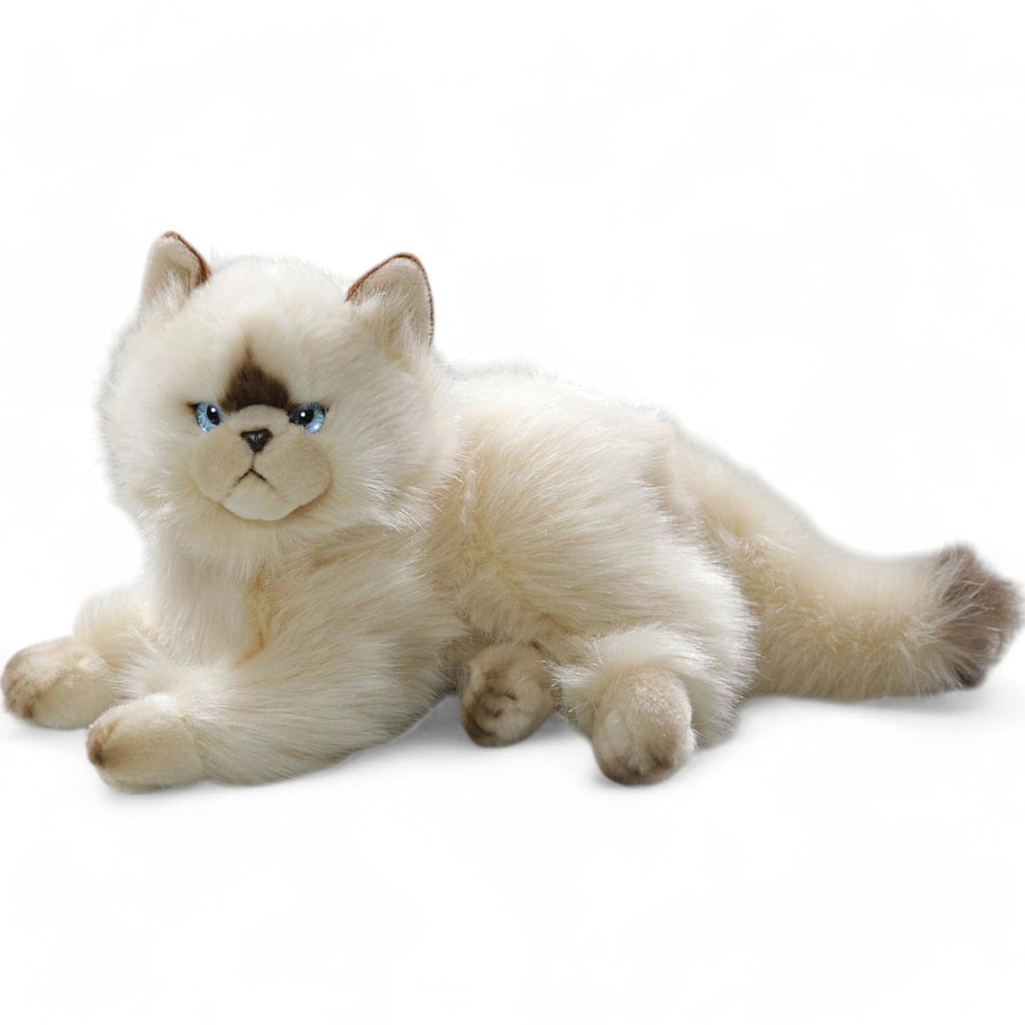 Carl Dick Cat – Himalayan Chocolate Point Plush Toy, 12 in / 30 cm, Soft & Safe