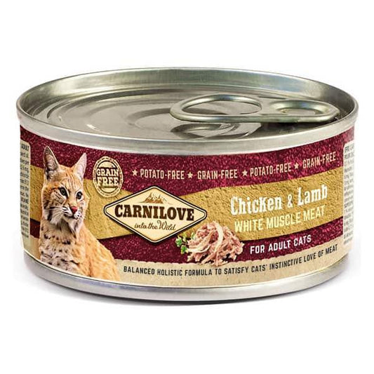 Carnilove Chicken & Lamb Wet Cat Food 12 x 100g tins