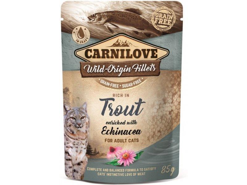 Carnilove Trout with Echinacea Wet Cat Food 24 x 85g Pouches