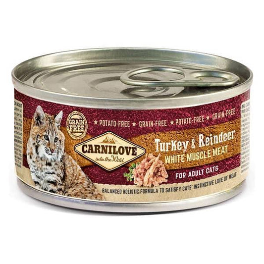 Carnilove Turkey & Reindeer Wet Cat Food 100g Tin