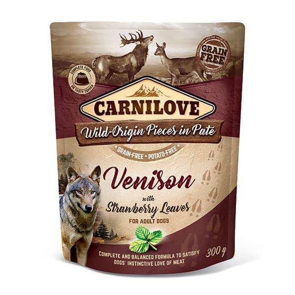 Carnilove Venison with Strawberry Leaves Wet Dog Food 12 x 300g
