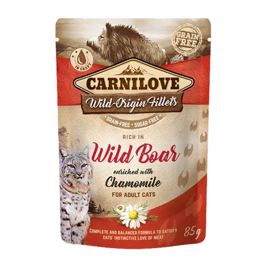 Carnilove Wild Boar with Chamomile Wet Cat Food 85g Pouch