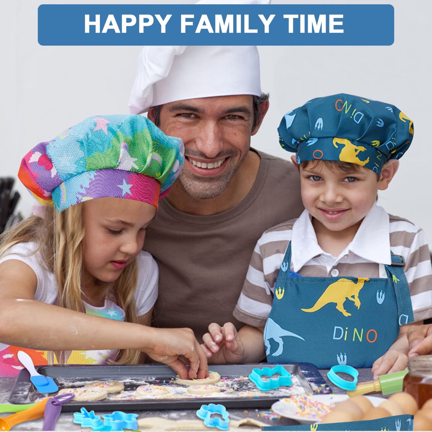 Carolart 42-Piece Kids Cooking Set | Real Knife, Pots & Pans, Apron & Chef Hat