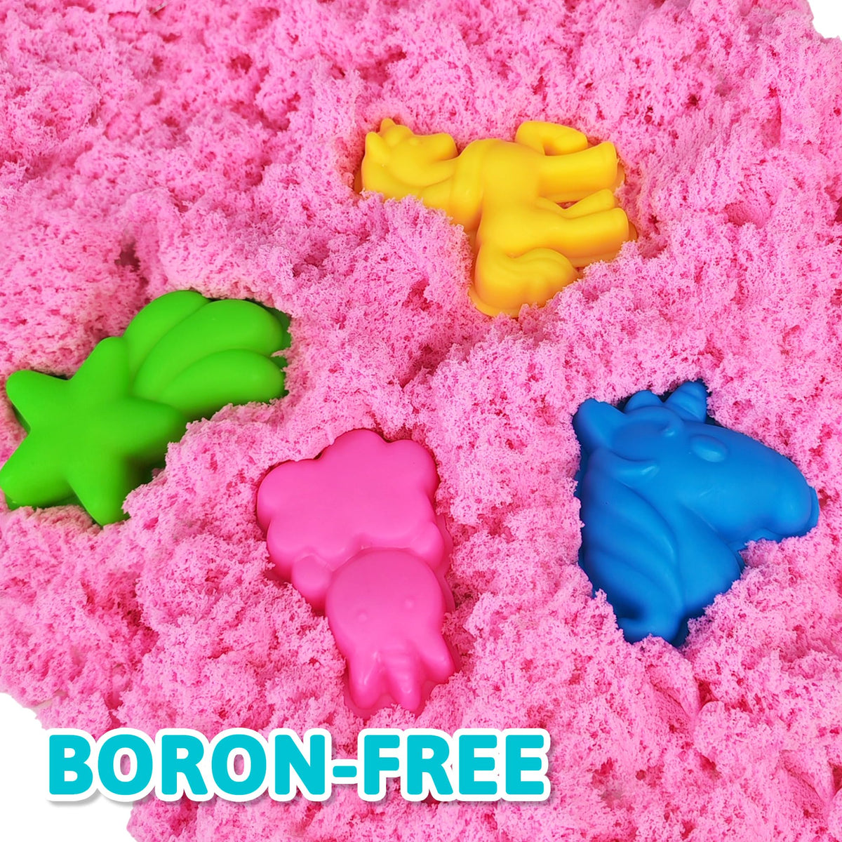 Carolart Colorful Stretchy Sand Kit – 10-Color Sensory Sand for Kids 3+ | Reusable, No-Mess Play